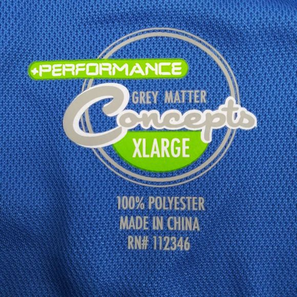 Grey Matter Concepts Polo Shirt Mens XL Blue Collared Short Sleeve Activewear - Picture 4 of 5